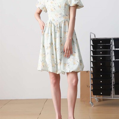 Home Little Elegant Tea Break Frenh Retro High-end Dress T