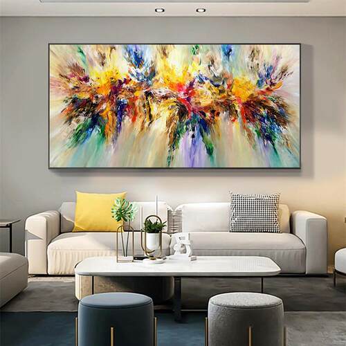 ART Abstract Colorful Pictures Canvas Painting Quadro Flower