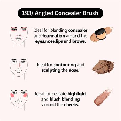 Angled Korea Concealer Brush Under Eye for Makeup Cream Corr