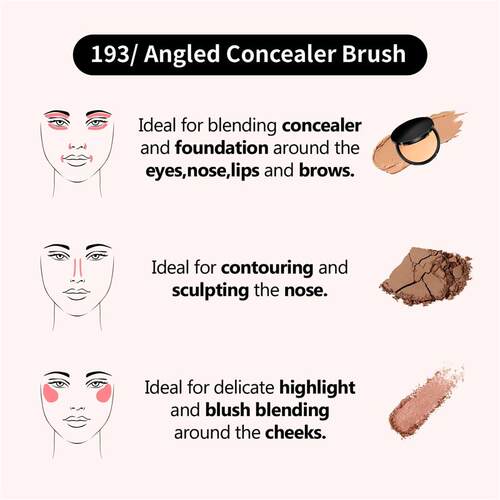 Angled Korea Concealer Brush Under Eye for Makeup Cream Corr