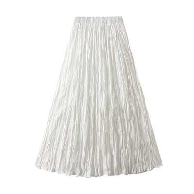 Light Luxury Sreamed Pleated Skirt Womens Large Swing Slimm