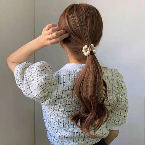 Sweet Mini Round Pearl Hair Clips for Women Girls Hair Claw