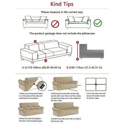 1pc Sretch Sofa Slipver Non-slip Sofa verWith Skirt Solid Co