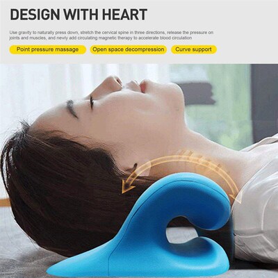 Cervical Neck Shoulder Stretcher Massage Pillow Traction Dev