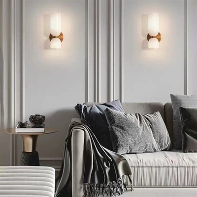 Simple Glass Wall Lamp Aisle Creative Entrance Bedroom Livin