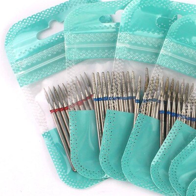 10pcs Diamond Milling Cutter Nail Drill Bits Set For Manicur
