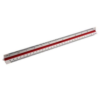 SOSW-1:20/25/50/75/100/125 Plastic Triangular Scale Ruler
