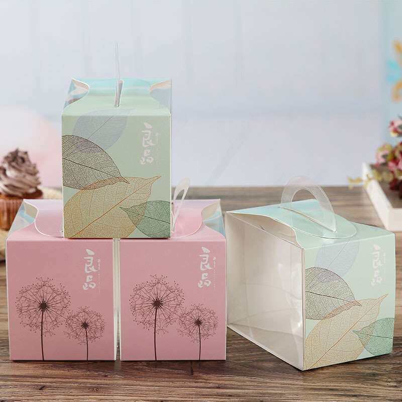 Portable Cake Box Transparent Thickened Melaleuca Cut troang