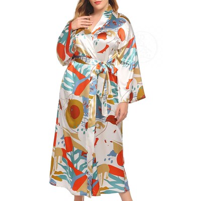 ~Womens large home Nightgown silk loose version large Night