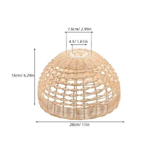Rattan Lampshade 28x16cm Woven Light Hanging Ceiling