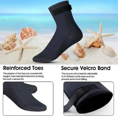 1 Pair Surfing Socks Non-slip Fastener Tape Diving Socks