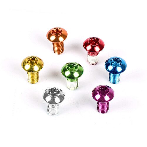 2021 12PCS Colorful Bicycle Disc Brake Rotor Torx Bolts T25