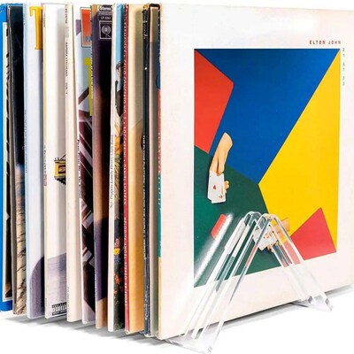 Acrylic Storage Rack Desktop Bookshelf Office Bookend Record