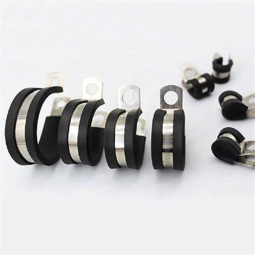 Hot sale Metal Wiring Hose Clamp R-type Useful Rubber Lined