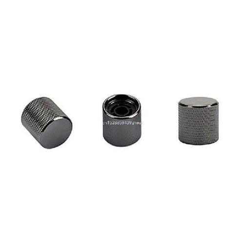 3 Pcs Electric Guitar Bass Volume Tone Dome Knob Metal