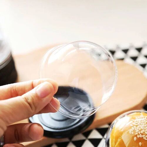 50pcs Mini Muffin Cake Box Container Trays Transparent Moonc