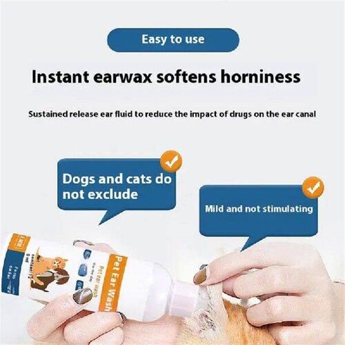 Dog Ear Cleaner Solution Pet Ear Cleaning Liquid Ear Rinse