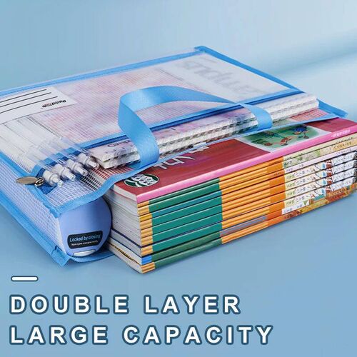 [Spacious Organizer] A4 Pocket Folders Widen Double-Layer Me