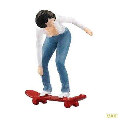 X90F Tiny Resins Skateboarder Model Collectible for