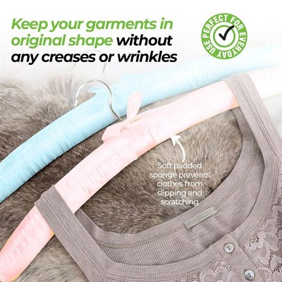 Hanger satin cover thickened colored hanging jacket挂外套