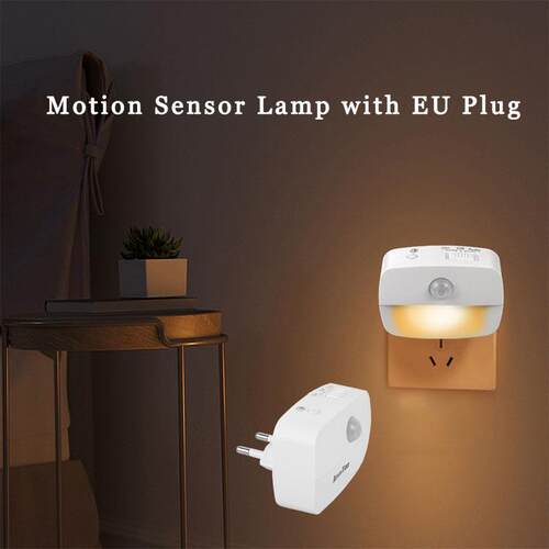 Wireless LED Motion Sensor Night Light Plug In Motion Detect