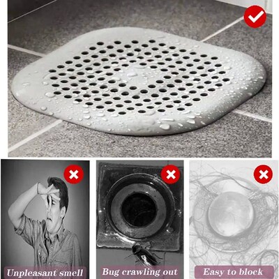 Silicone Hair Filter Sink Anti-blocking Strainer Kitchen Bat