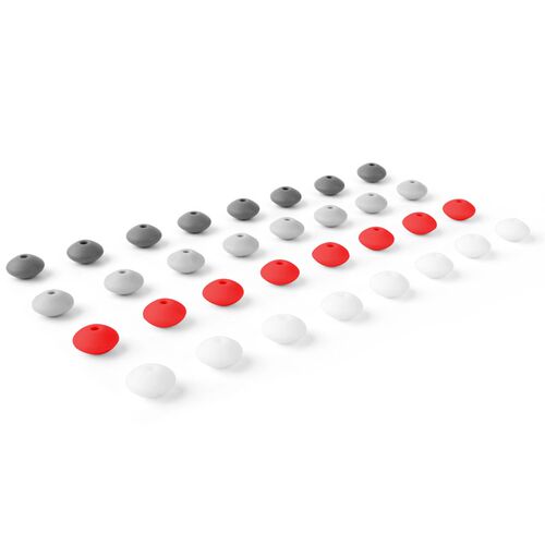 50Pcs Pearl Silicone Beads 12mm Perle Silicone Dentition DIY