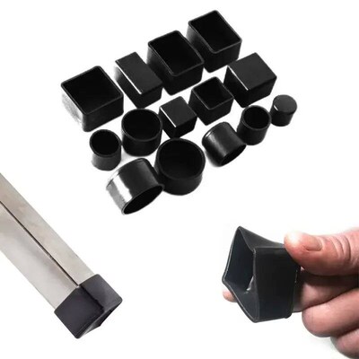 Square Silicone Chair Leg Caps Non-slips Table Foot Dust ver