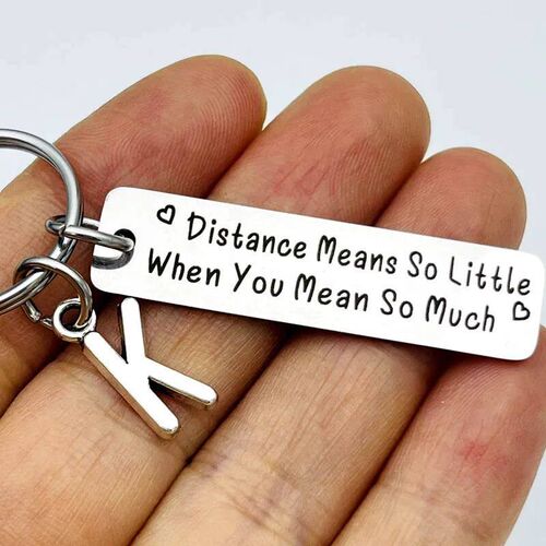 Couple Gift Long Distance Relationship Keychain Best Friend