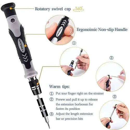 Precision Screwdriver Set 115 in 1 Hand Repair Tool Kit with