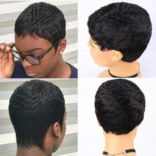 Short Bob Wig Straight Human Hair Wigs Natural Color Brazili