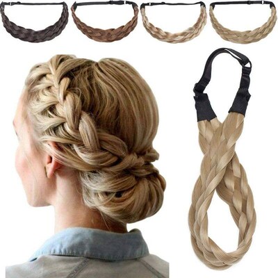 Bohemian Braided Twist Hair Band Elastic Twist Headband