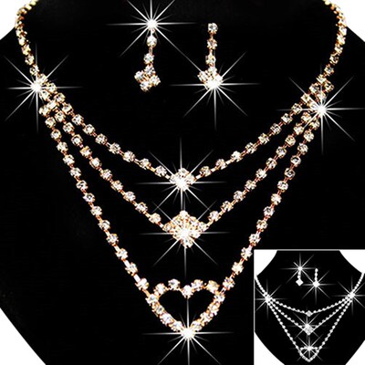 2023 New Fashion Womens Wedding Bride Love Heart Multilayer