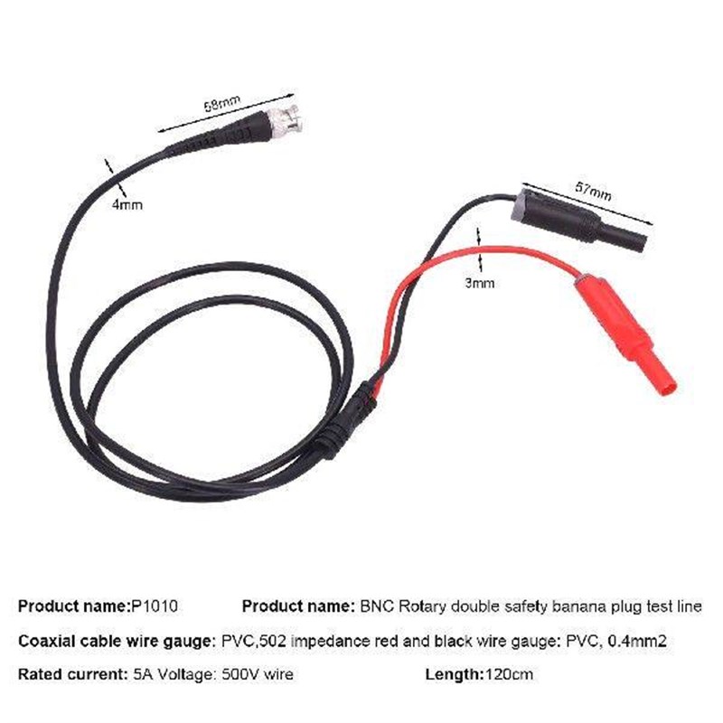 Efficient Signal Testing 2PCS of BNC to Dual Banana - 实物图