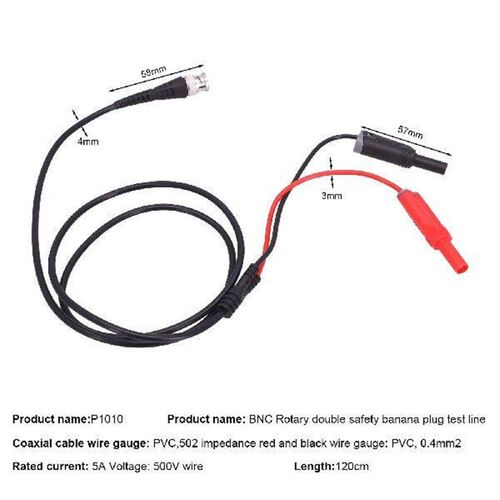 Efficient Signal Testing 2PCS of BNC to Dual Banana