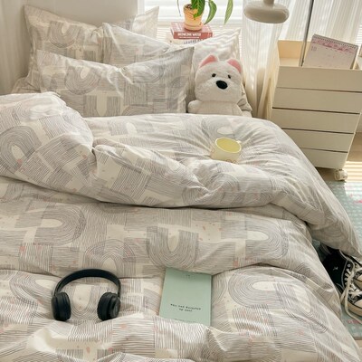 100% cotton duvet quilt blanket sets bedsheet bed cover set