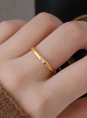 Simple style womens ring fixed size non adjustable inner di