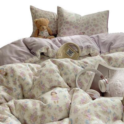 4piece set cotton quilt cover bed sheet bedsheet