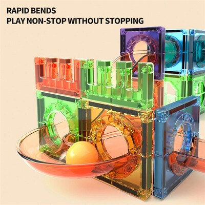 Light Magnetic Tiles Building Blocks for Kids, 3D Clear Educ