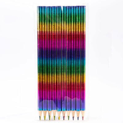 12 pcs Rainbow Pencils Drawing Crayons Kawaii Childrens Col