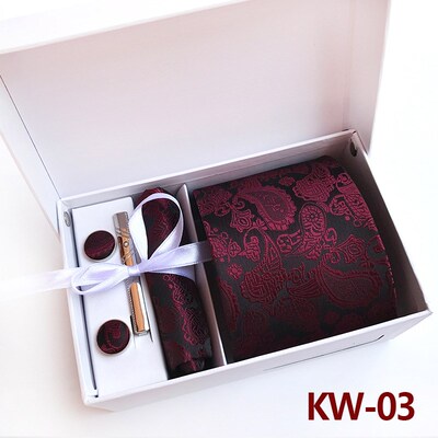 Mens Tie 14Color Waist Flower Gift Box 6Piece Set Group Tie