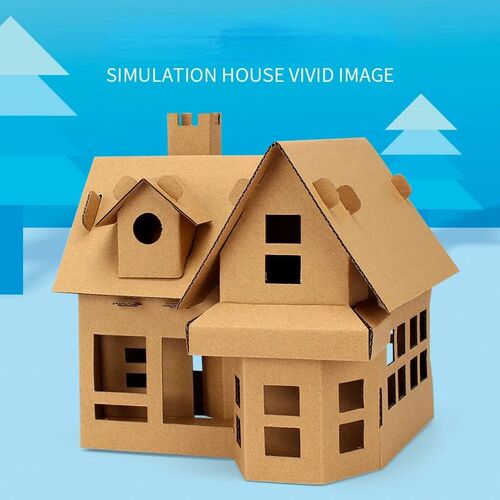 Children Handmade DIY Painting Christmas Biscuit House Festi