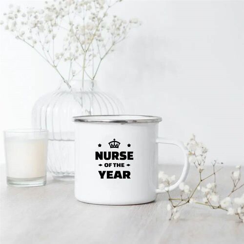 The Best Nursery Nurse Funny Enamel Mug Teacher Appreciation