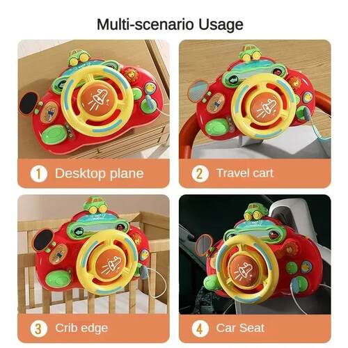 Baby Toy Electric Simulate Driving Car Copilot Steering Whee