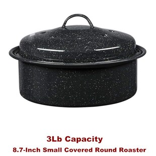 Small Covered Round Roaster Enamel Steel Cookware Cookware