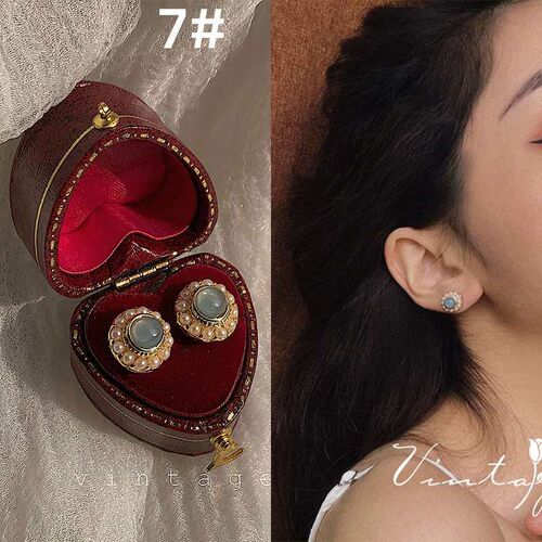 Mosquito Incense Plate Ear Clip Womens High-end Retro Earri