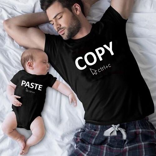 Family Look Copy Paste Tshirts Funny Family Matching Clothes