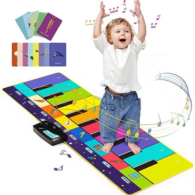 110x36cm Musical Piano Mat for Kids Toddlers Keyboard with 8