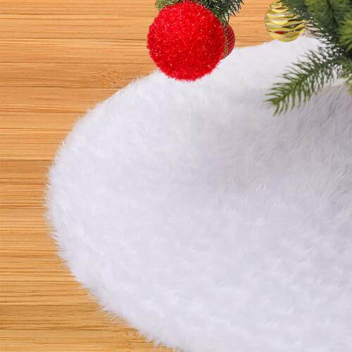 christmas decoration 1PCS 80cm White Plush Tree Skirts Fur C