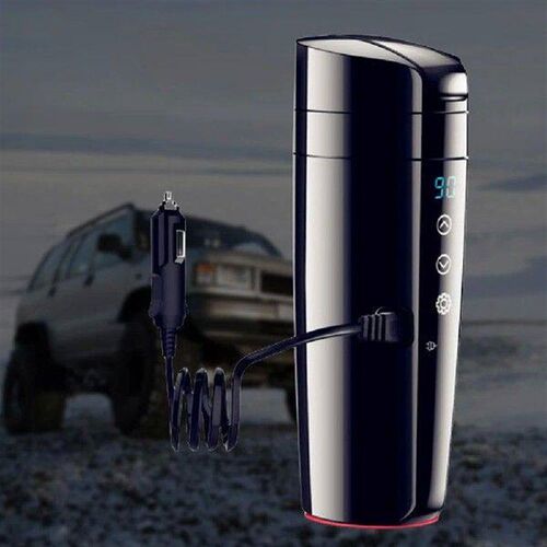 12V-24V Car Heated Smart Mug Digital LCD Display Coffee